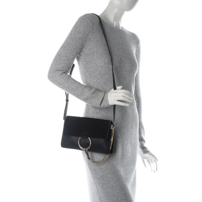 Chloe Suede Calfskin Small Faye Shoulder Bag Black 2 of 7