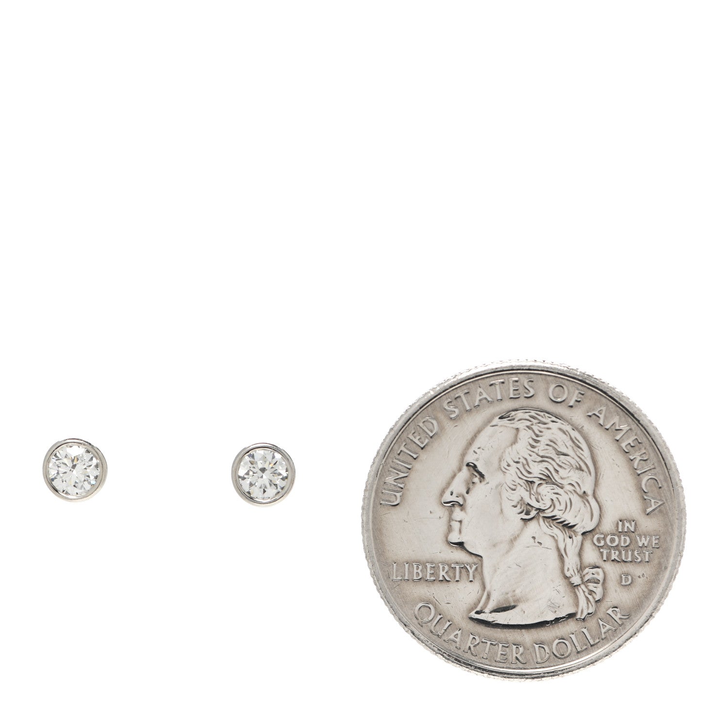 Tiffany Platinum Diamond .41ctw Elsa Peretti Diamonds By The Yard Earrings 2 of 5