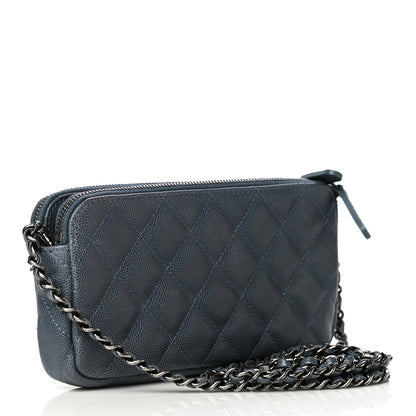 Chanel Caviar Quilted Small Clutch With Chain Grey 3 of 15