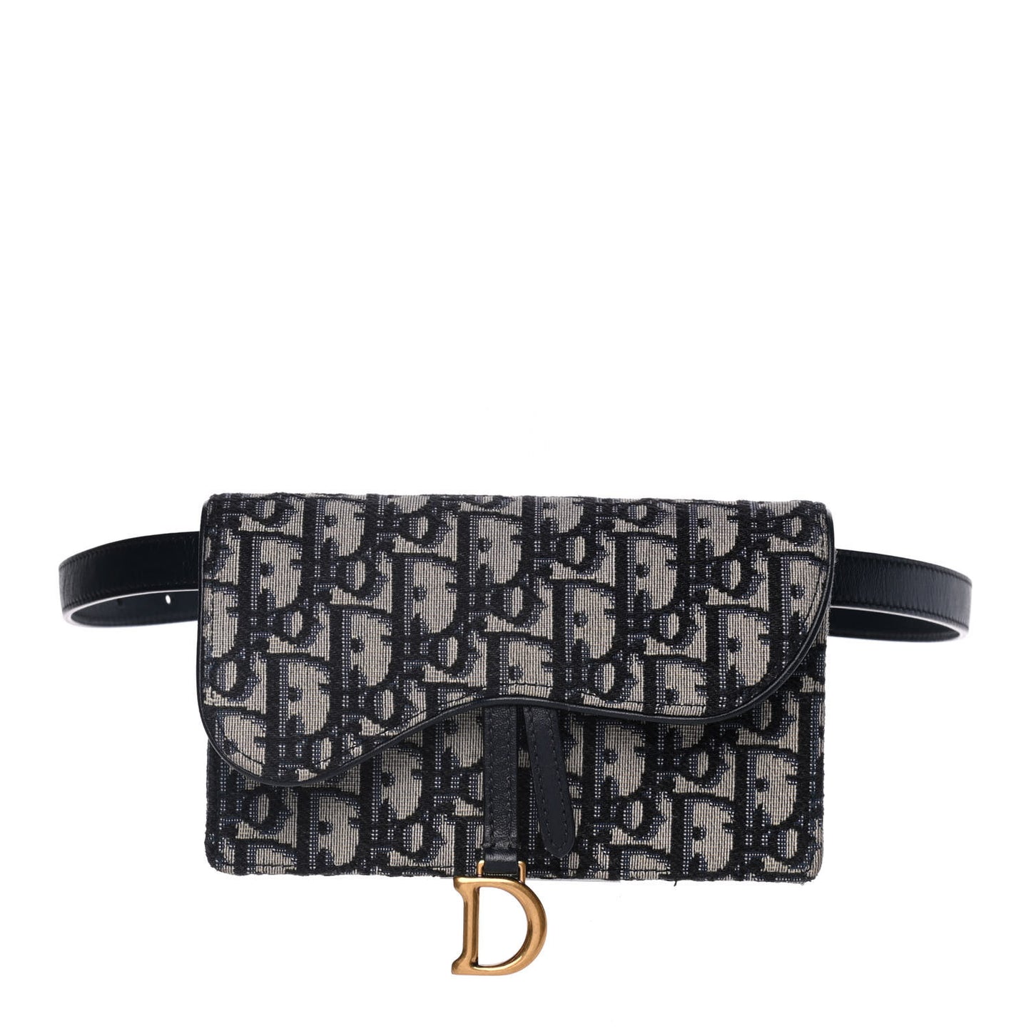 Oblique Saddle Belt Bag Blue