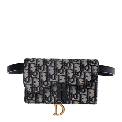 Christian Dior Oblique Saddle Belt Bag Blue 1 of 16