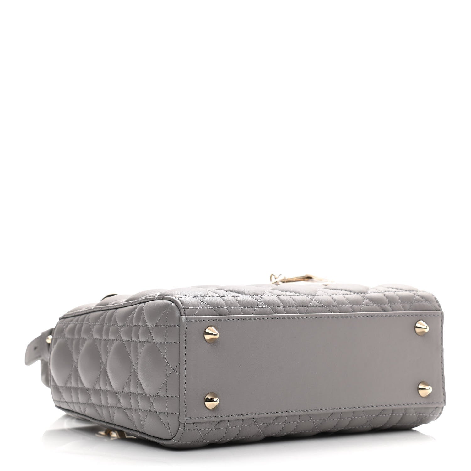 Christian Dior Lambskin Cannage Small My ABCDior Lady Dior Grey 4 of 10