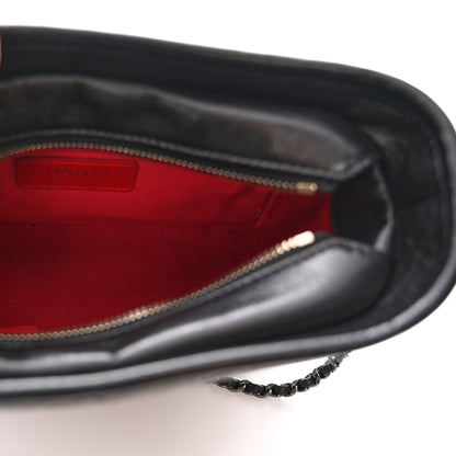 Chanel Aged Calfskin Quilted Small Gabrielle Hobo Black 5 of 14