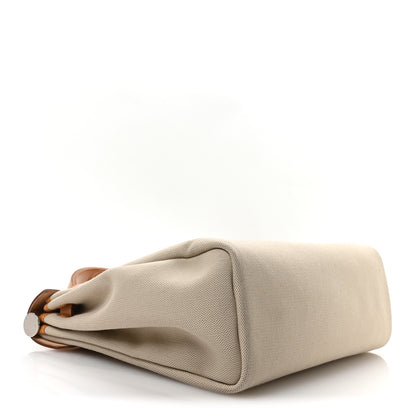 Hermes Military Toile Vache Hunter Herbag Zip Retourne 31 PM Beton Naturel 5 of 12