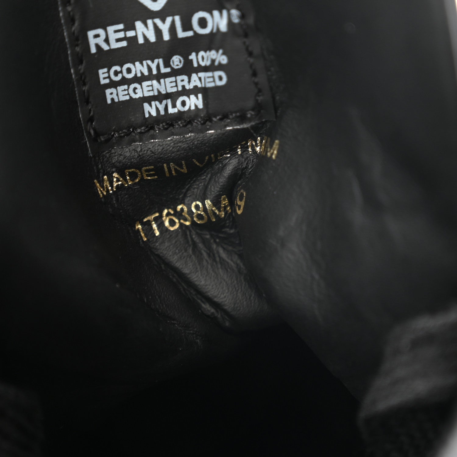 Prada Spazzolato Rois Re-Nylon Triangle Logo Womens High Top Sneakers 39 Black 7 of 11