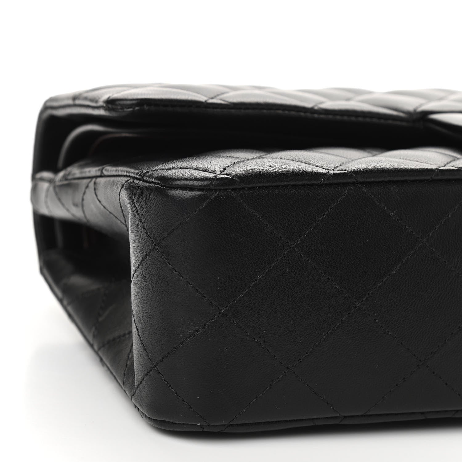 Chanel Lambskin Quilted Medium Double Flap Black 9 of 15
