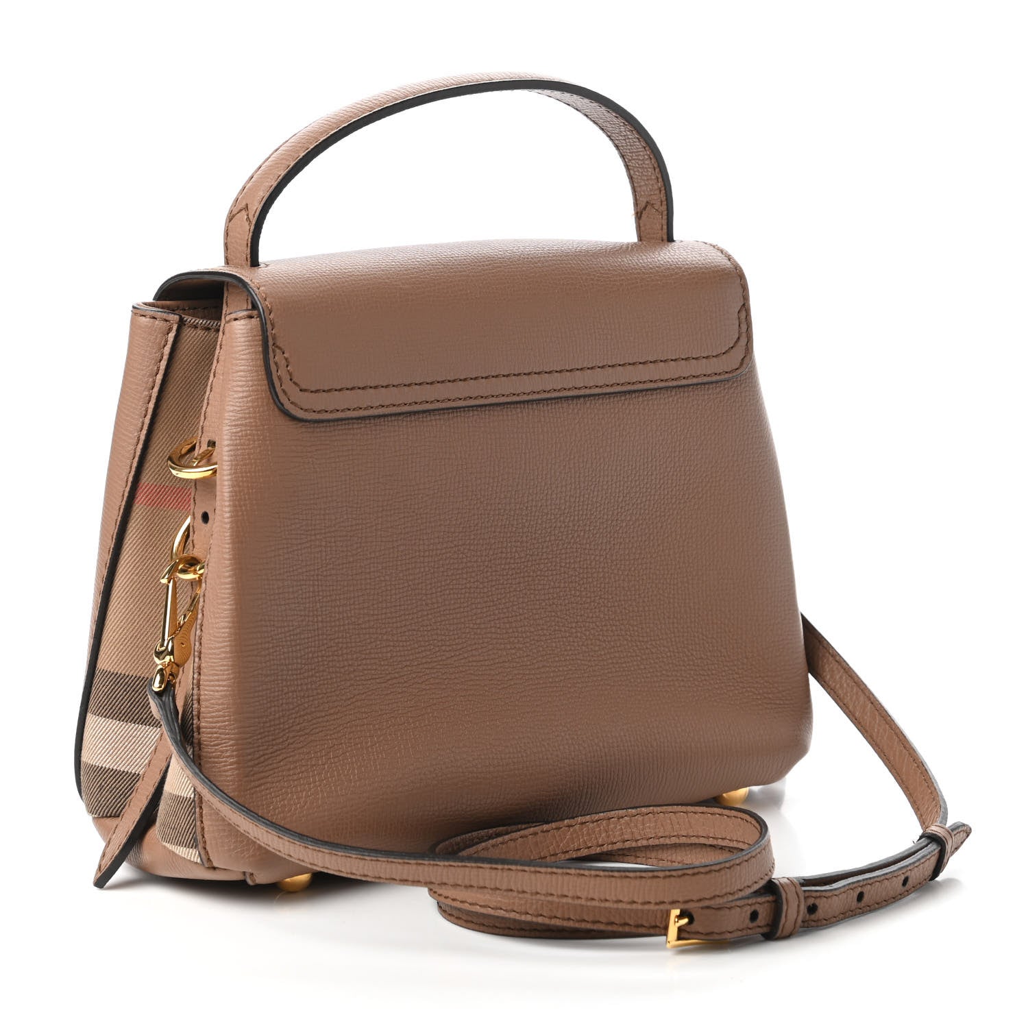 Burberry Derby Calfskin House Check Small Camberley Dark Sand 3 of 10