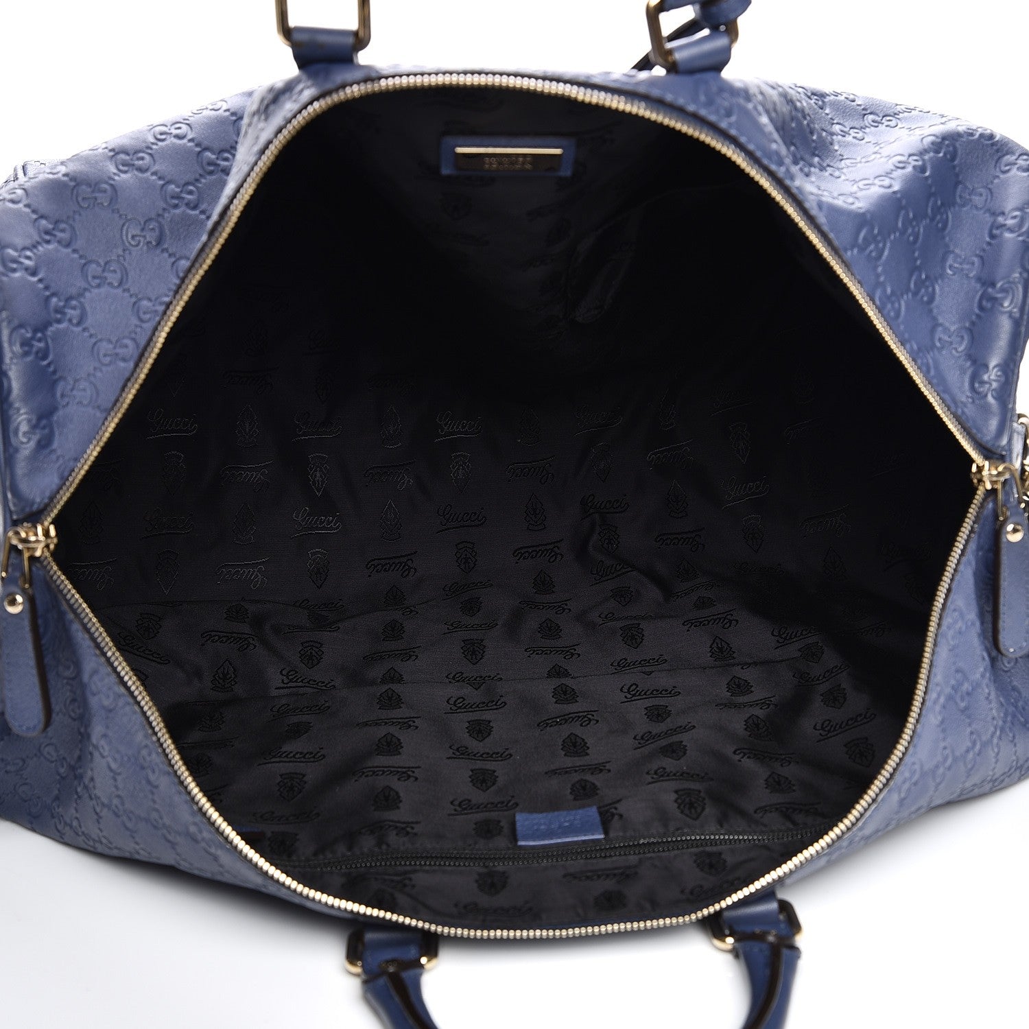 Gucci Guccissima Large Carry On Duffle Blue 7 of 10