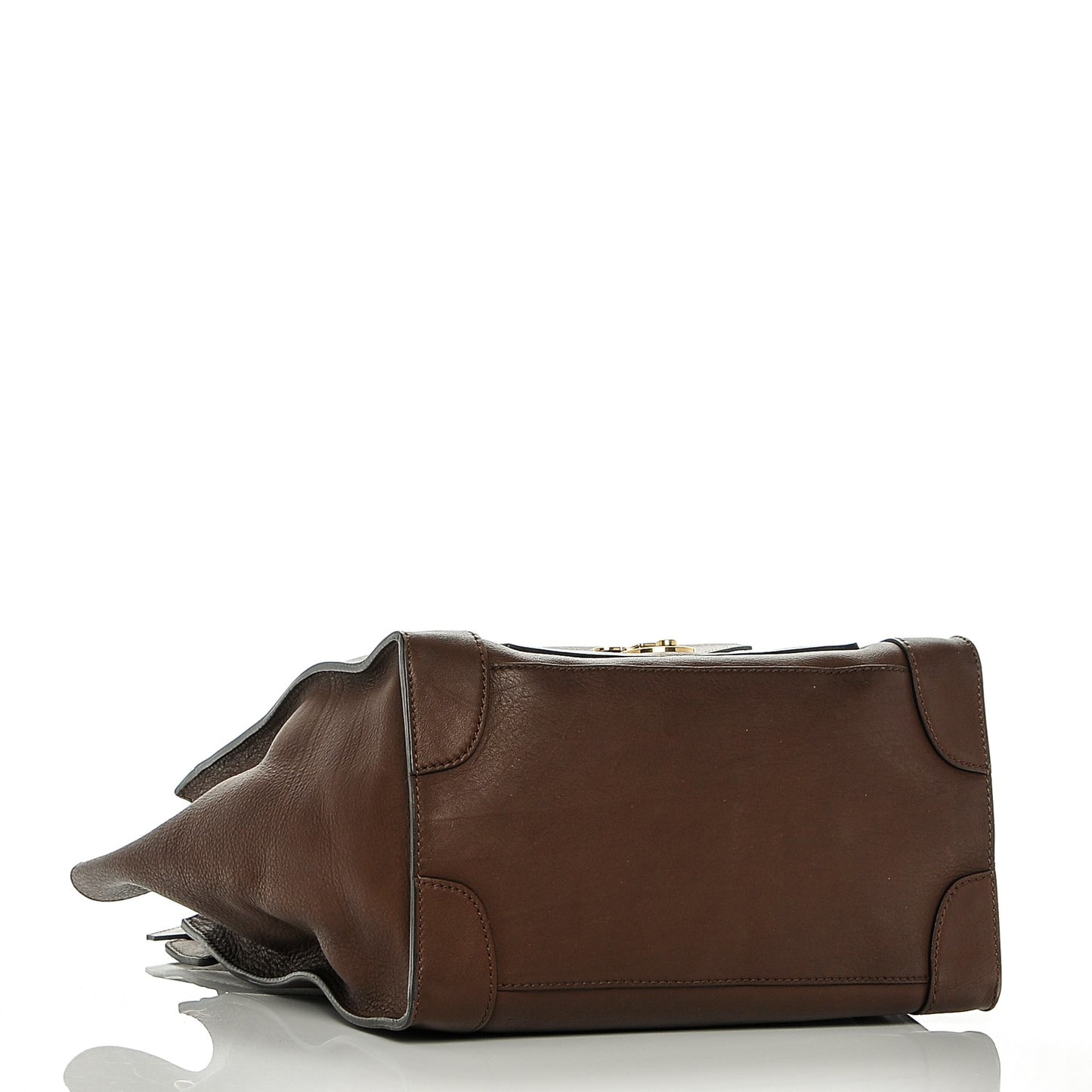Smooth Calfskin Mini Envelope Luggage Brown