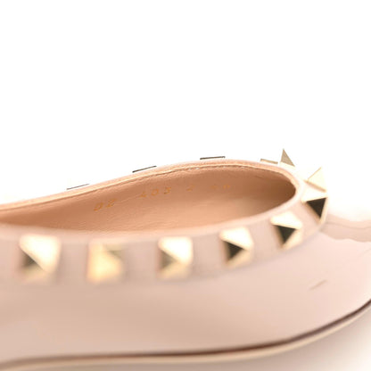 Valentino Garavani Patent Rockstud Ballerina Flats 40 Poudre 8 of 8