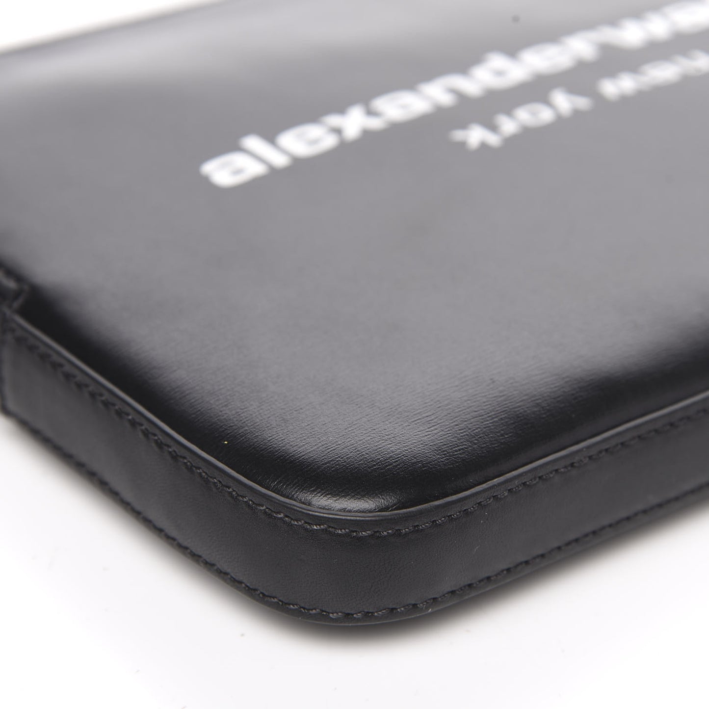 Grained Calfskin Scout Clutch Black