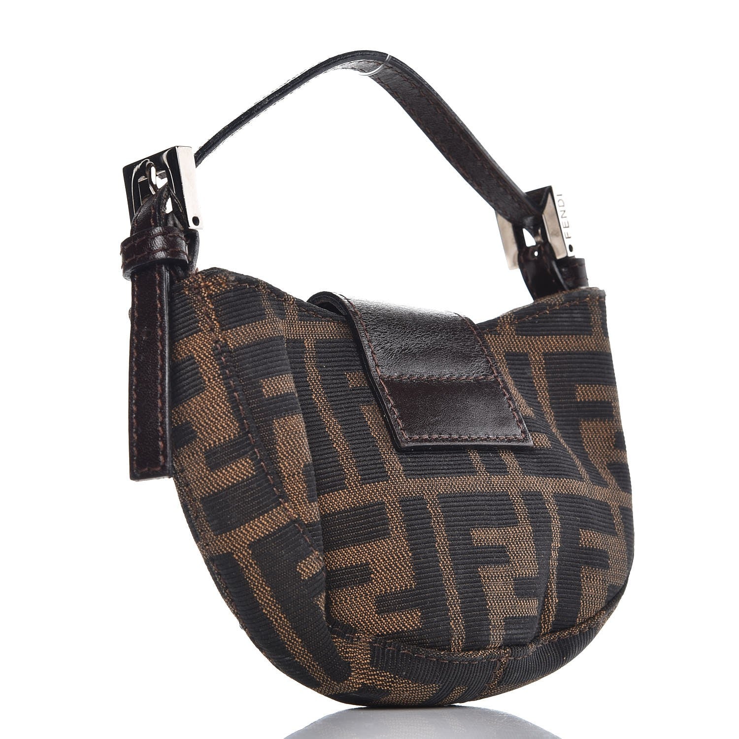 Fendi Zucca Mini Half Moon Baguette Tobacco 3 of 7