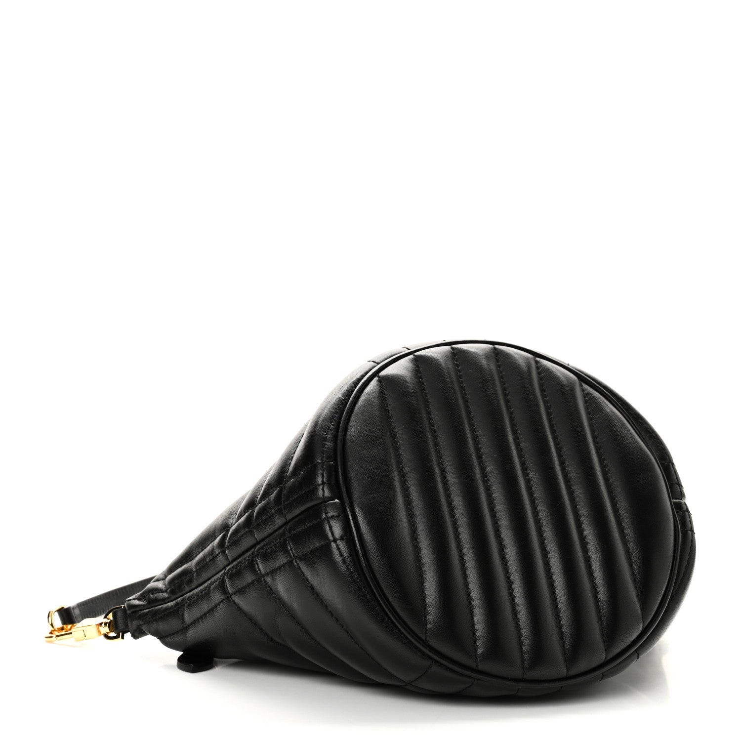 Burberry Lambskin Quilted Small Crescent Lola Bag Black 4 of 9