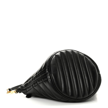 Burberry Lambskin Quilted Small Crescent Lola Bag Black 4 of 9