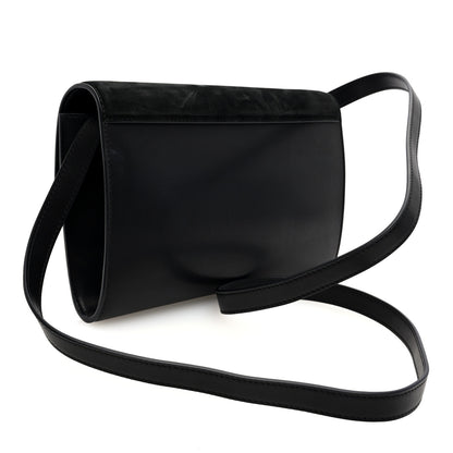 The Row Calfskin Suede Laurie Crossbody Black 3 of 9