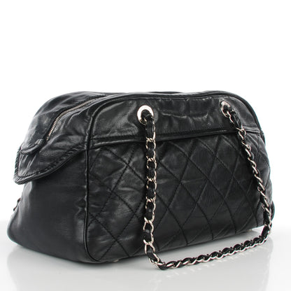 Chanel Calfskin Quilted Bowling Bag Black 3 of 7