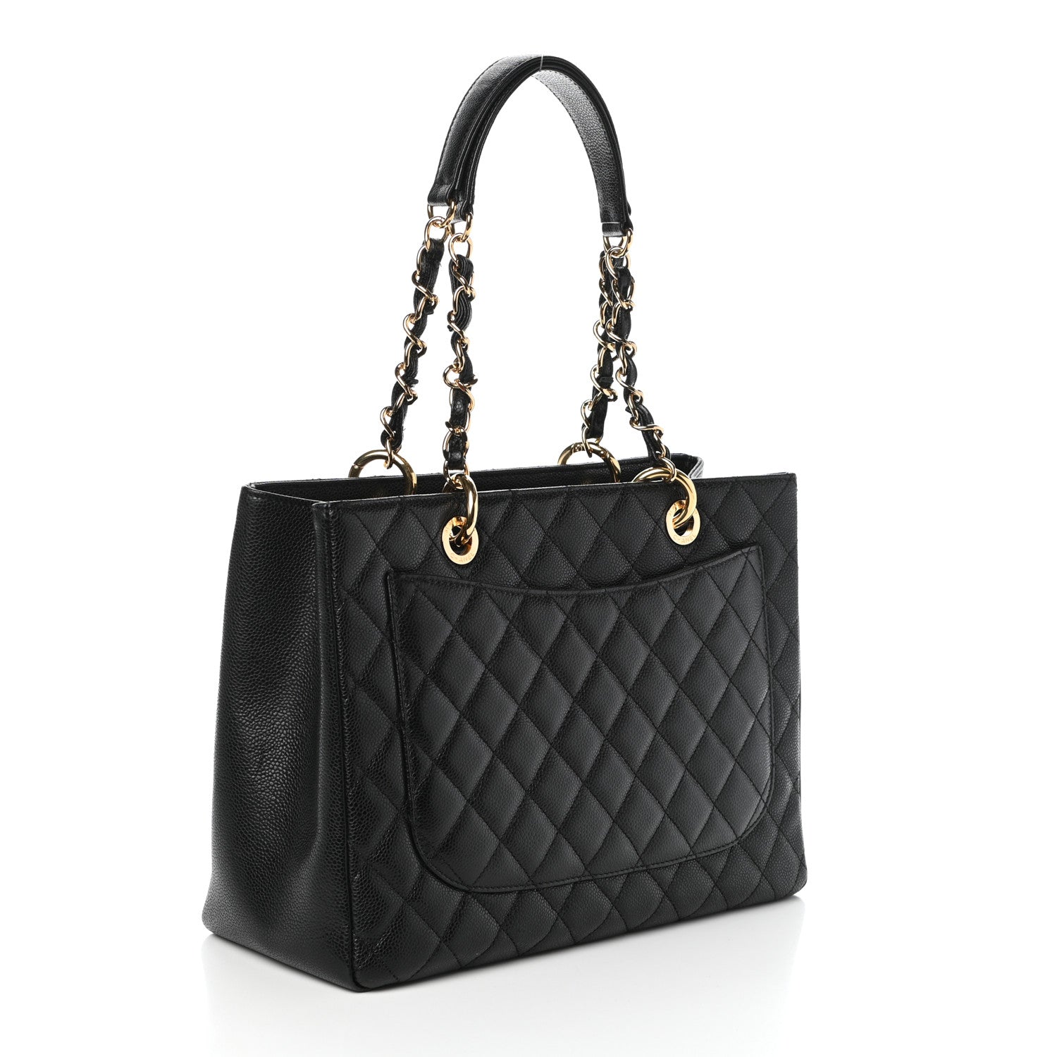Chanel Caviar Quilted Grand Shopping Tote GST Black 3 of 10