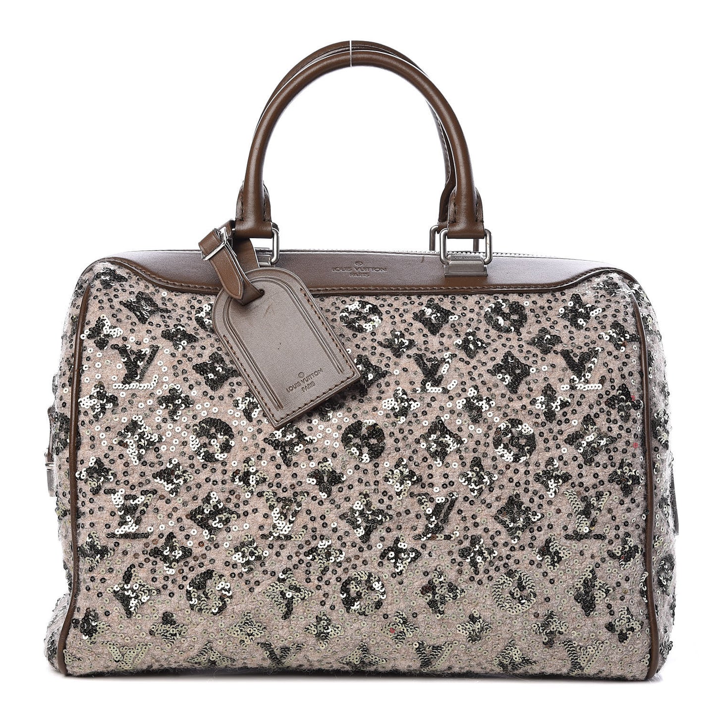 Sequin Monogram Sunshine Express Speedy Kaki