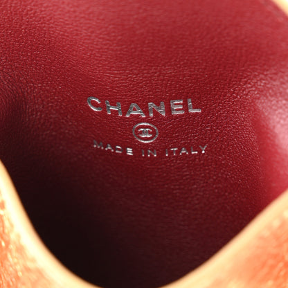 Chanel Metallic Lambskin Card Holder With Strap Gold 11 of 16