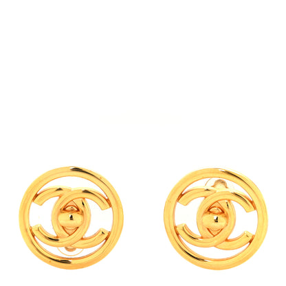 Chanel Metal CC Turnlock Clip On Earrings Gold 1 of 5