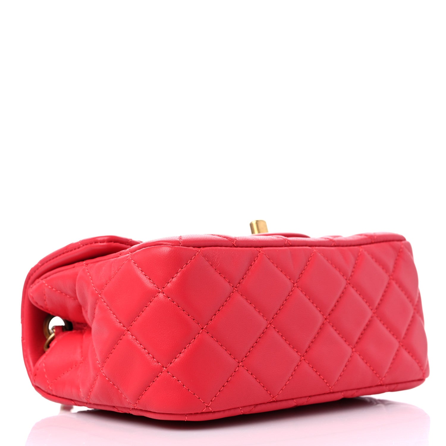 Chanel Lambskin Quilted Mini Pearl Crush Flap Red 4 of 10