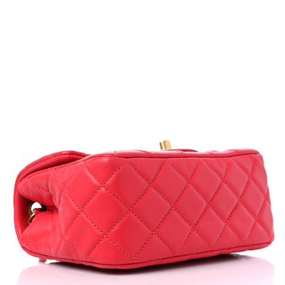 Chanel Lambskin Quilted Mini Pearl Crush Flap Red 4 of 10