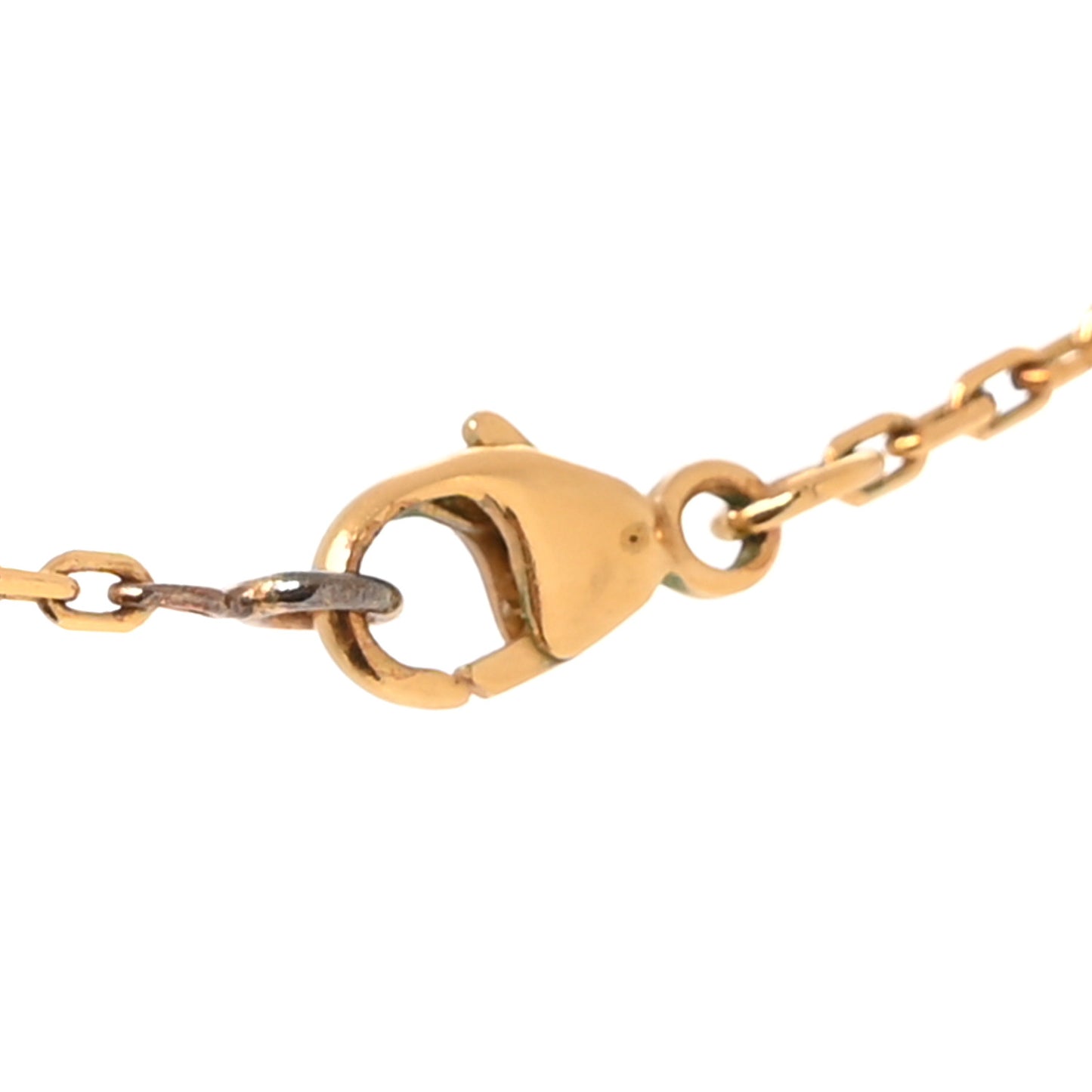 Lacquered Gold Mini Pop H Pendant Necklace Black