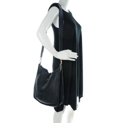 Hermes Taurillon Clemence Evelyne GM Bleu Abysse 2 of 7