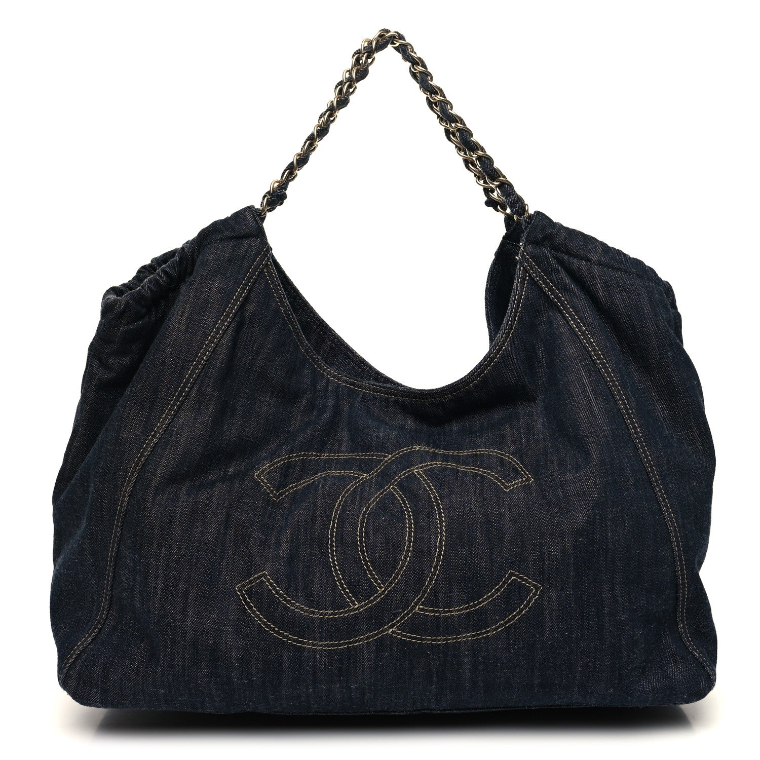 Chanel Denim XL Coco Cabas Tote Blue 3 of 12