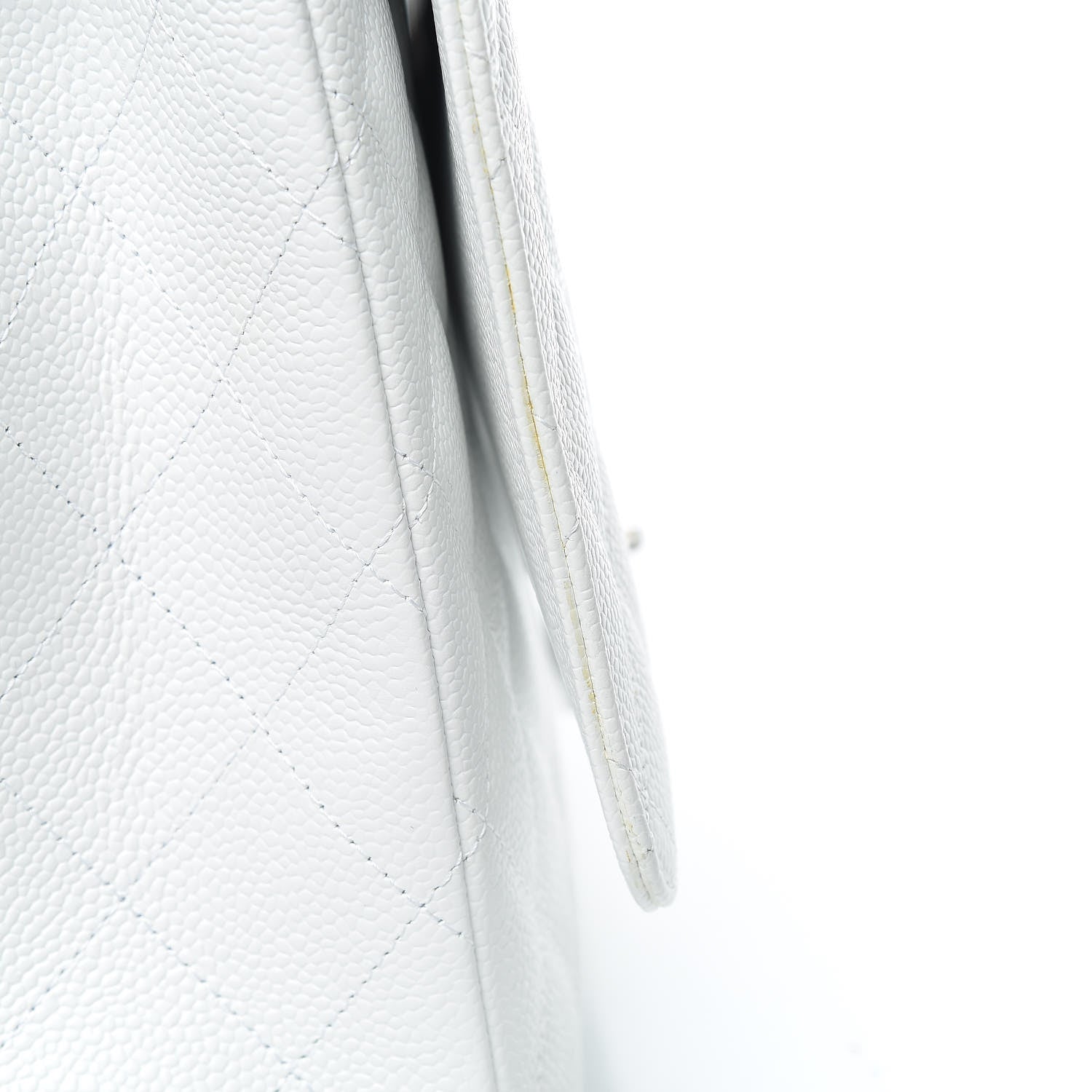 Chanel Caviar Quilted Maxi Single Flap White 15 of 19