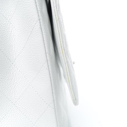 Chanel Caviar Quilted Maxi Single Flap White 15 of 19