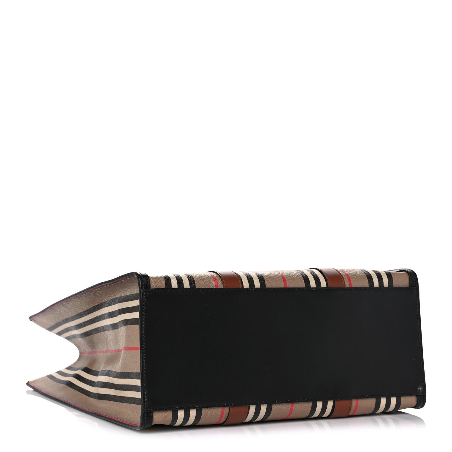 Burberry E-Canvas Stripe Book Tote Archive Beige 4 of 12