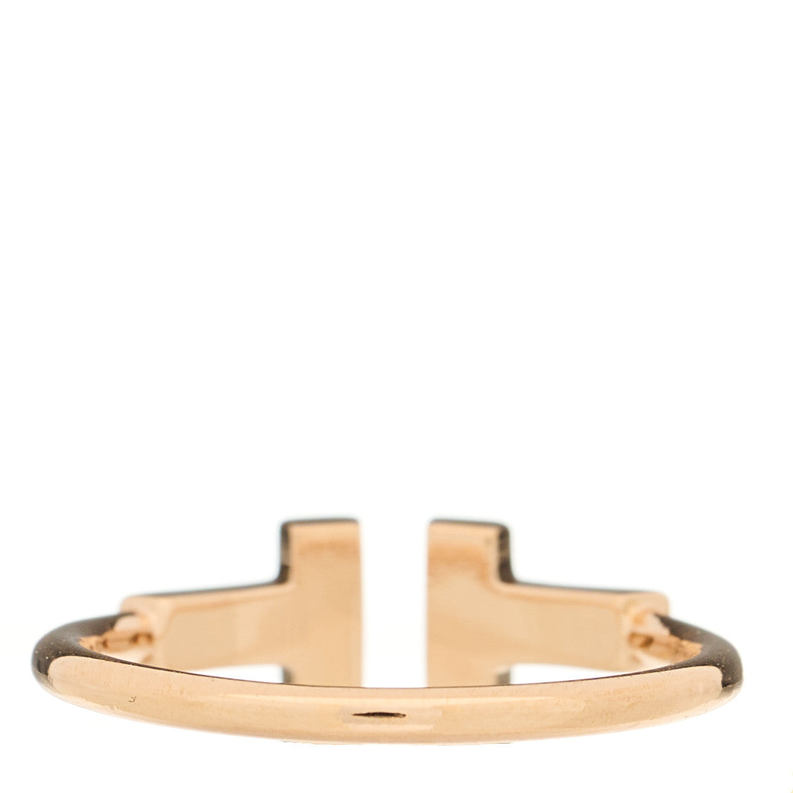 Tiffany 18K Rose Gold Diamond T Wire Ring 53 6.25 3 of 4