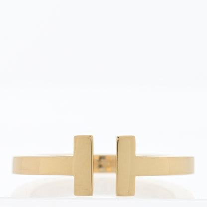 Tiffany 18K Yellow Gold T Square Ring 58 8.5 1 of 5