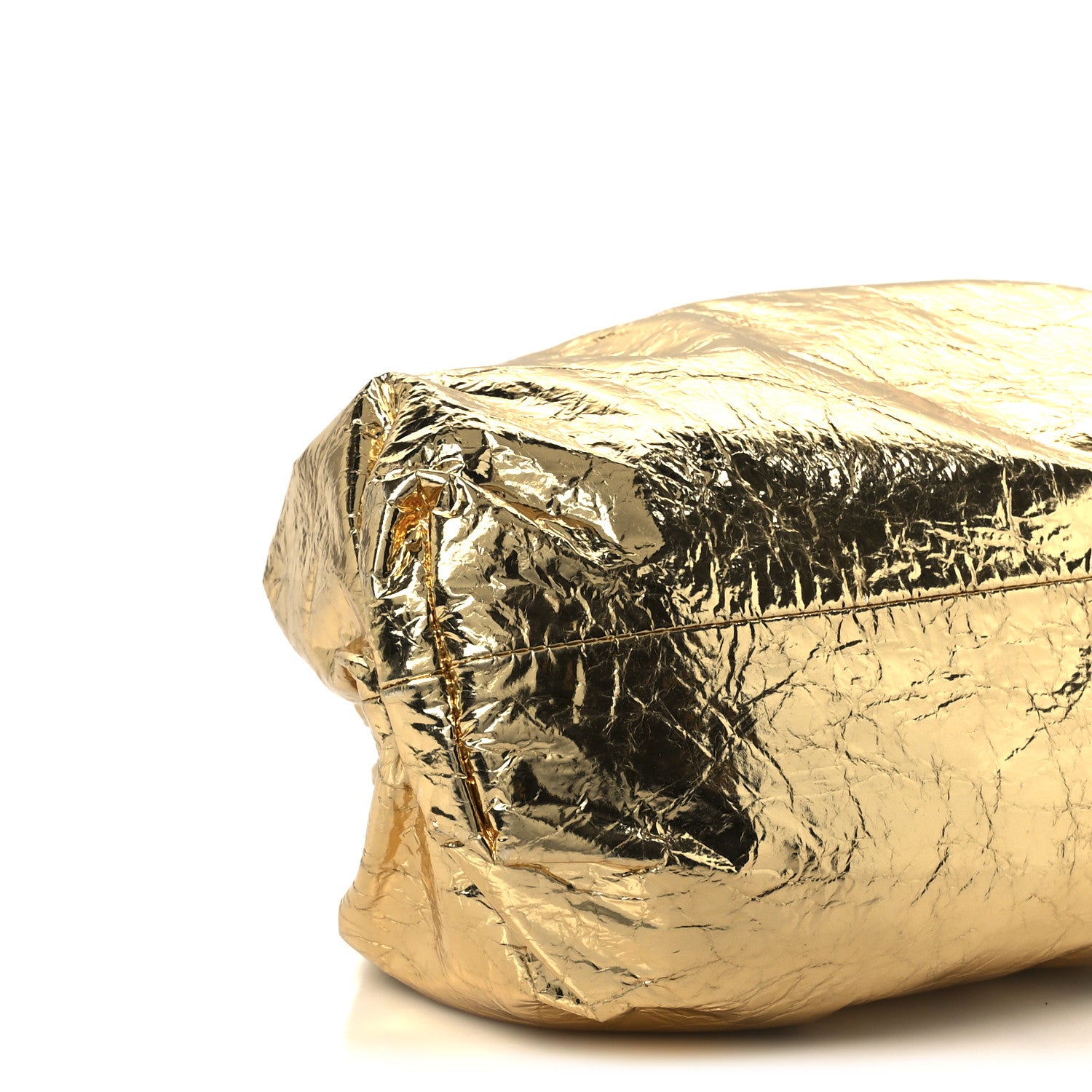 Bottega Veneta Metallic Crinkled Lambskin The Pouch Oversized