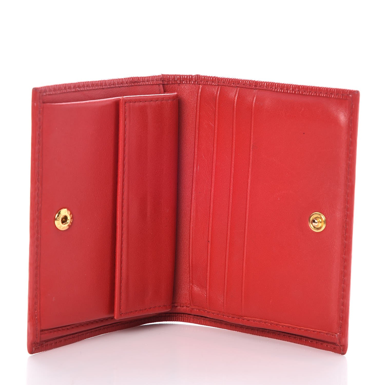 Prada Vitello Move Bifold Wallet Lacca 6 of 9