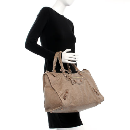 Balenciaga Agneau Giant 12 Rose Gold Hardware Work Gris Poivre 2 of 12