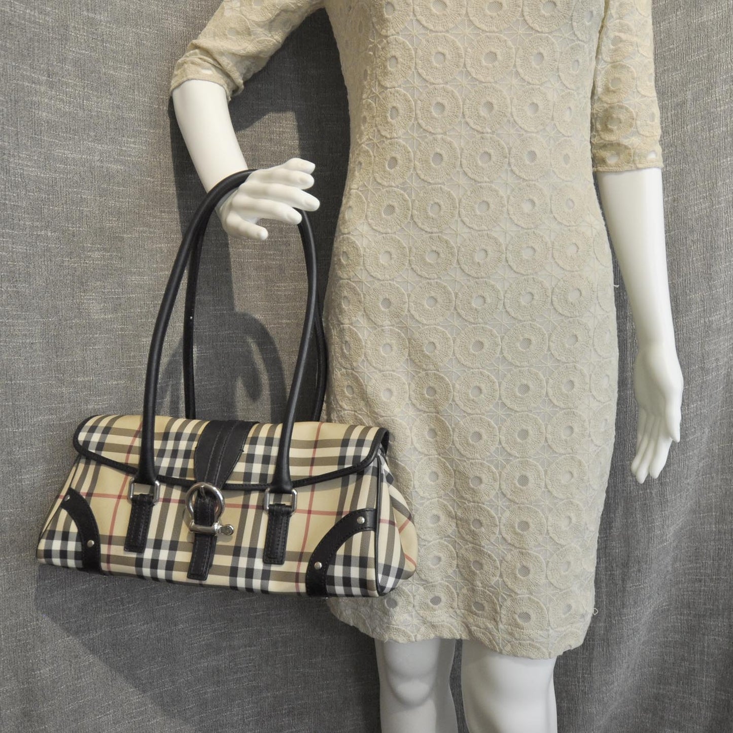 Nova Check Buckle Shoulder Bag