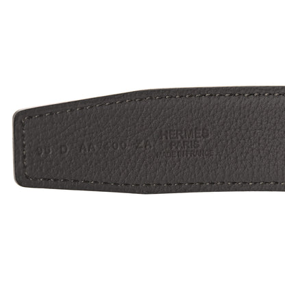 Hermes Box Togo 32mm Martelee H Belt 95 Black Etain 3 of 7