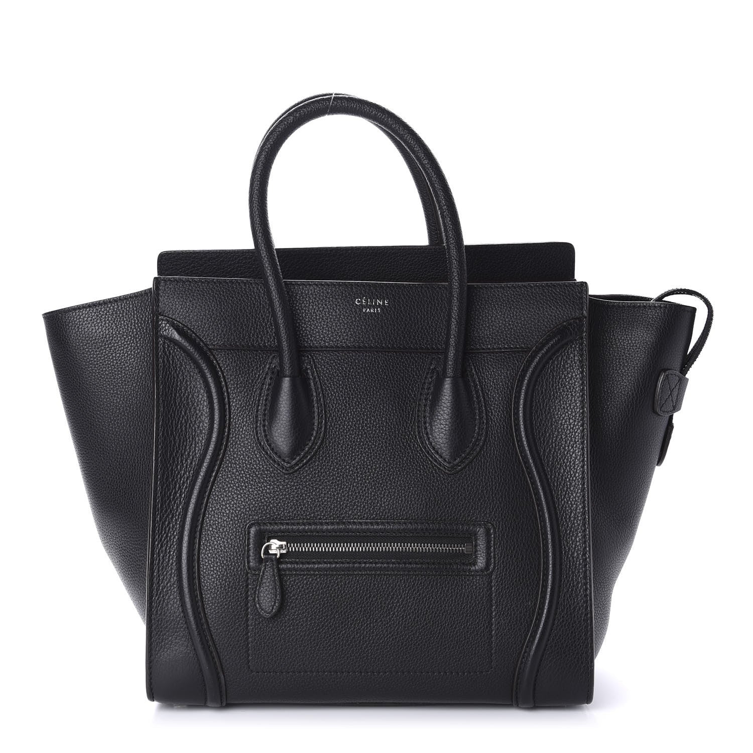 Celine Drummed Calfskin Mini Luggage Black 1 of 11