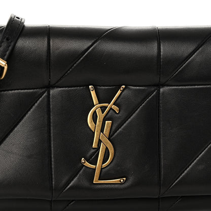 Saint Laurent Lambskin Patchwork Monogram Jamie Chain Wallet Black 8 of 10