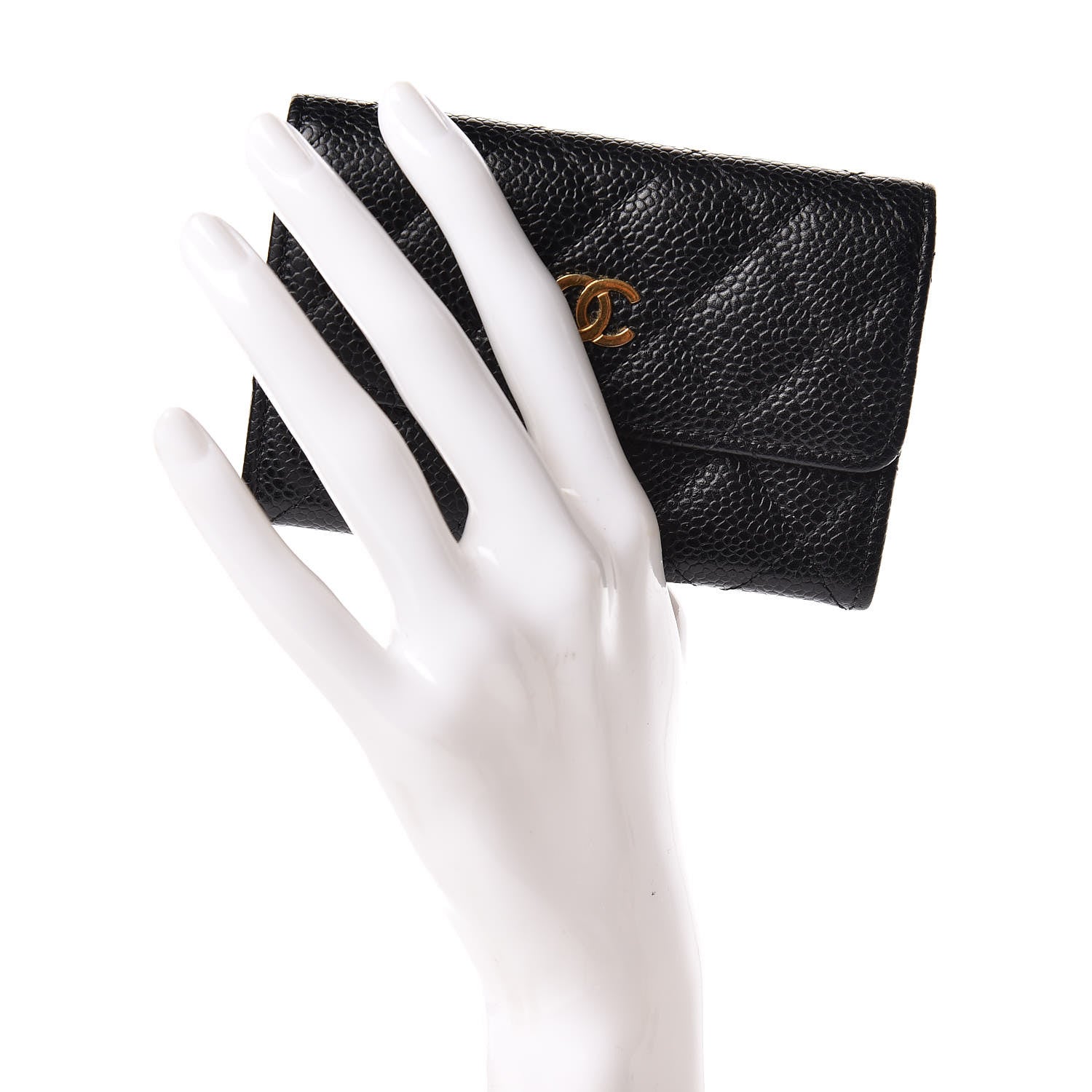 Chanel Caviar Quilted Flap Card Holder Black 2 of 9
