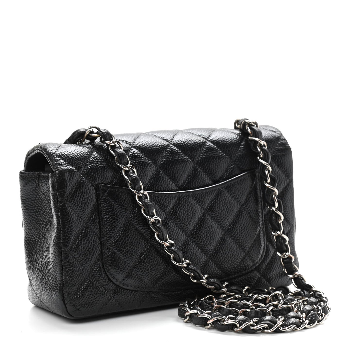 Caviar Quilted Mini Rectangular Flap Black