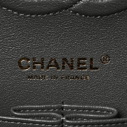 Chanel Lambskin Quilted Medium Double Flap Dark Grey 6 of 9