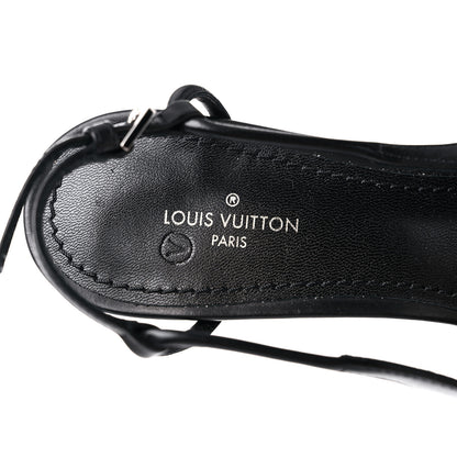 Louis Vuitton Calfskin Urban Twist Slingback Pumps 36 Black 7 of 8