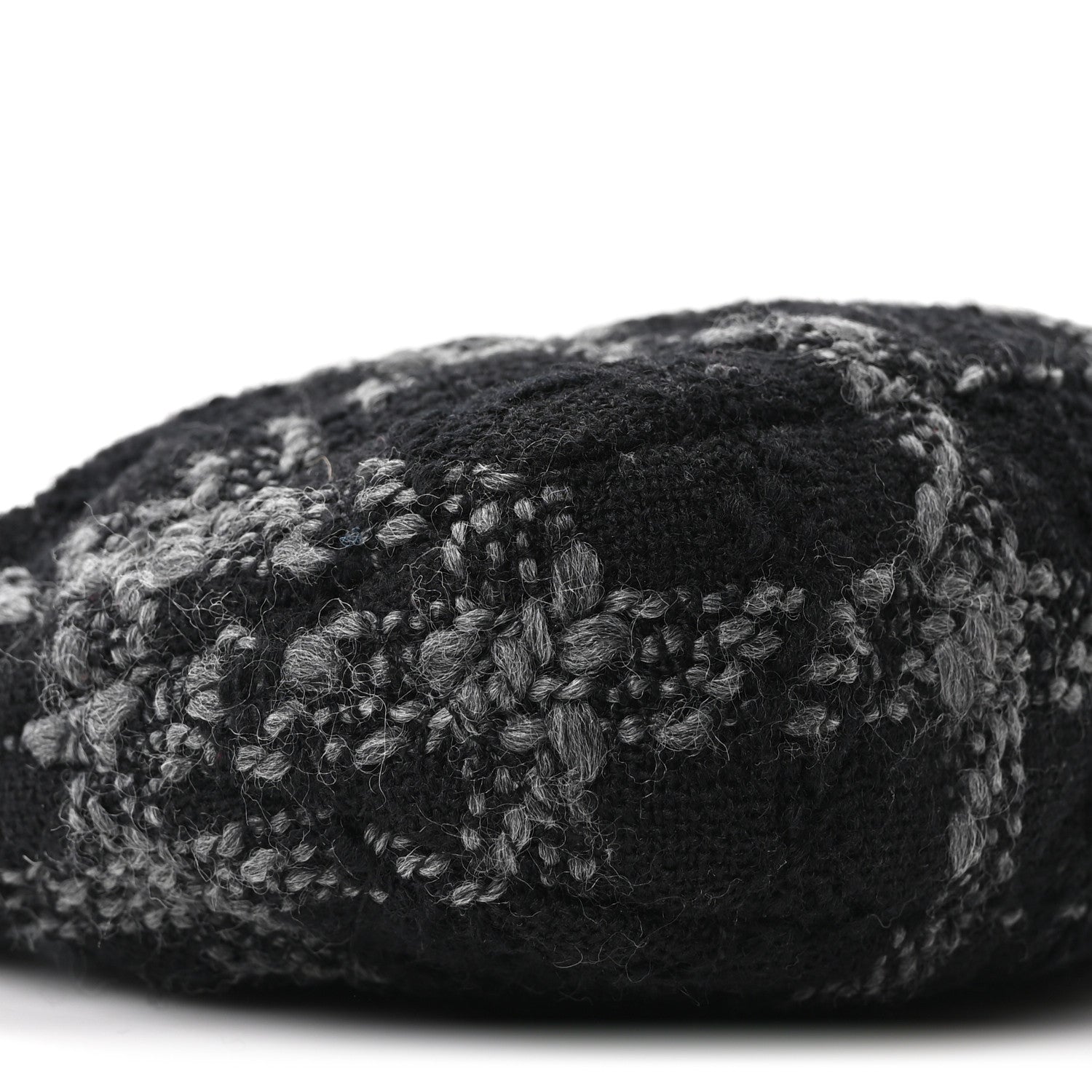 Chanel Cashmere Tweed Quilted CC Links Hobo Black Grey 9 of 11