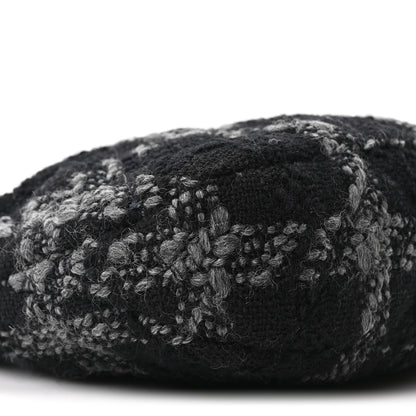 Chanel Cashmere Tweed Quilted CC Links Hobo Black Grey 9 of 11