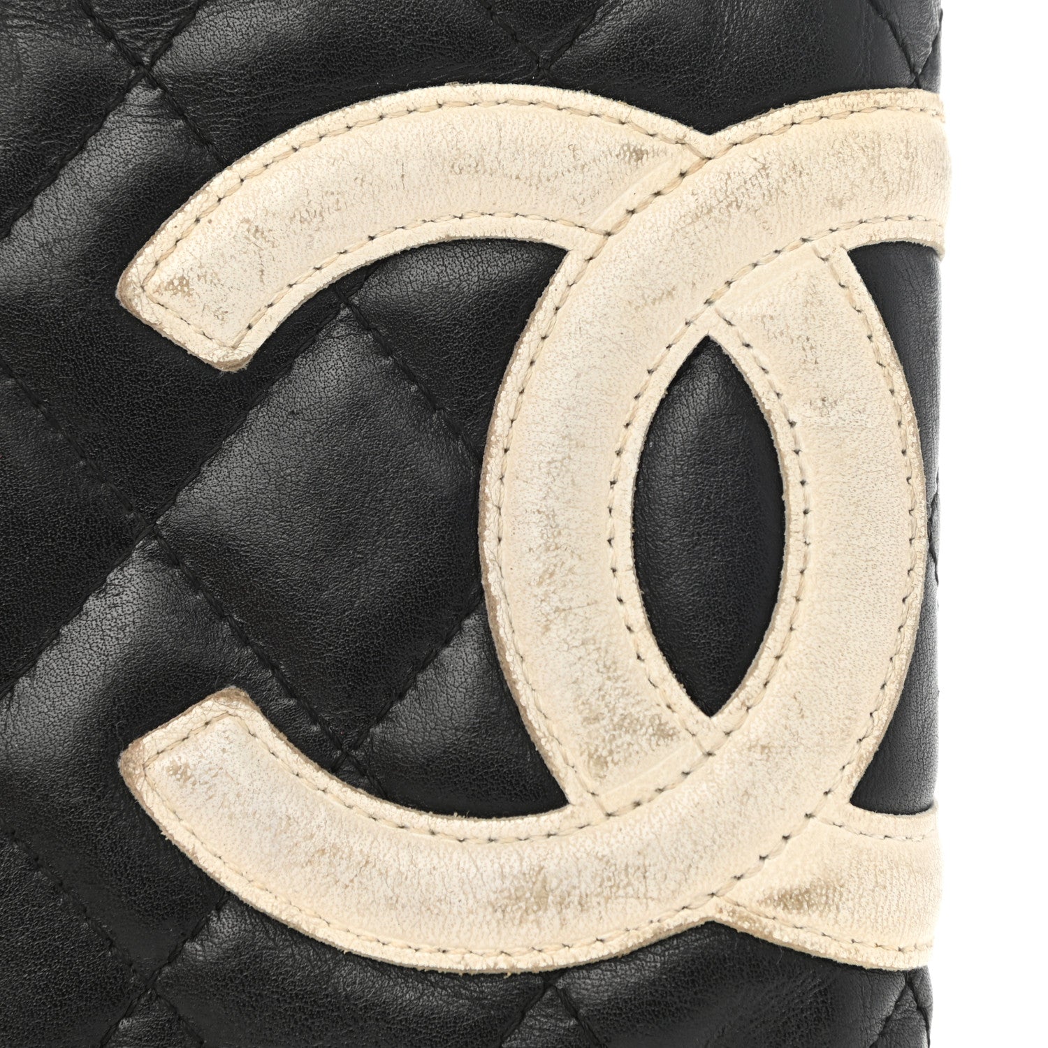 Chanel Calfskin Quilted Cambon Bi-Fold Wallet Black White 11 of 13