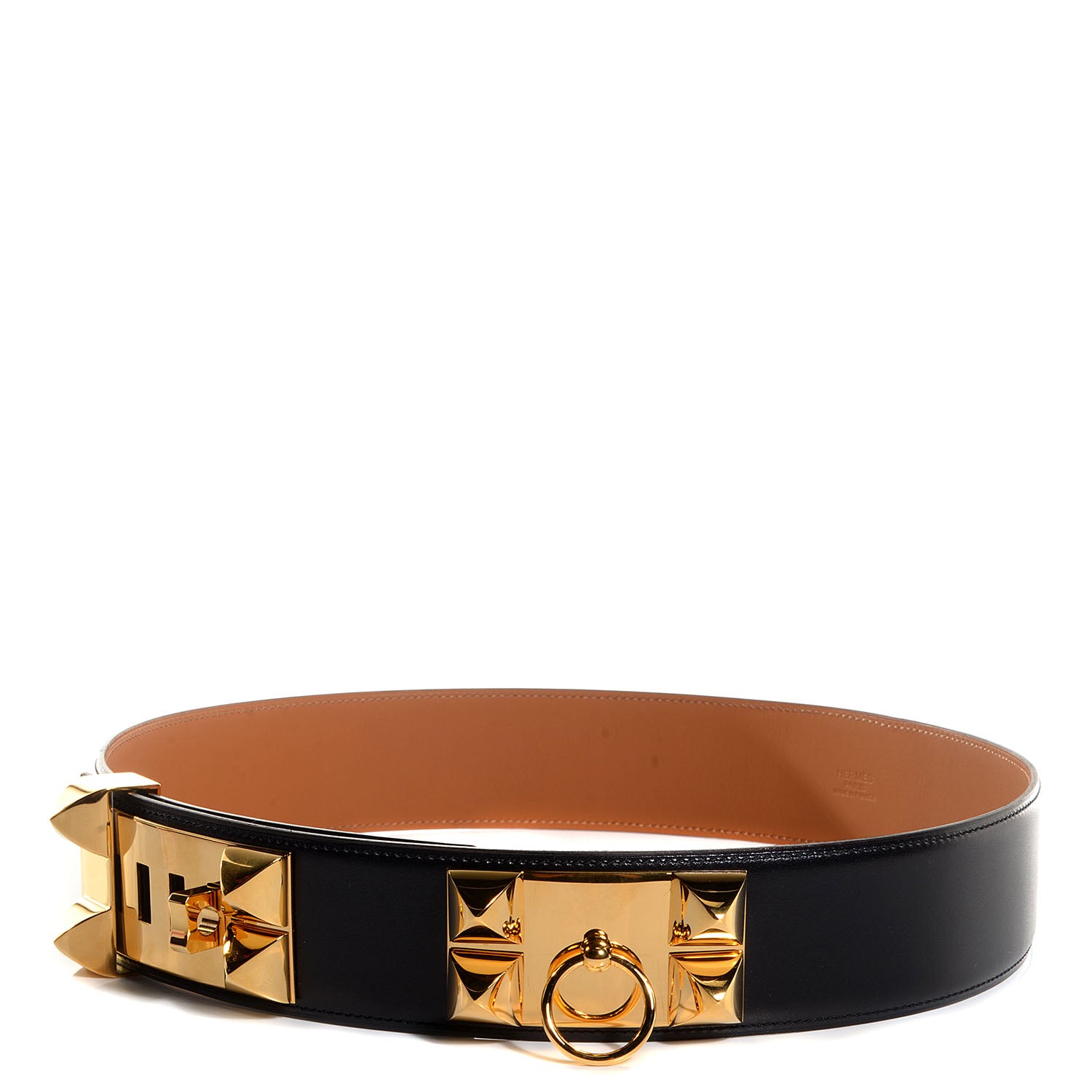 Hermes Box Collier De Chien CDC Belt 85 Black 1 of 8