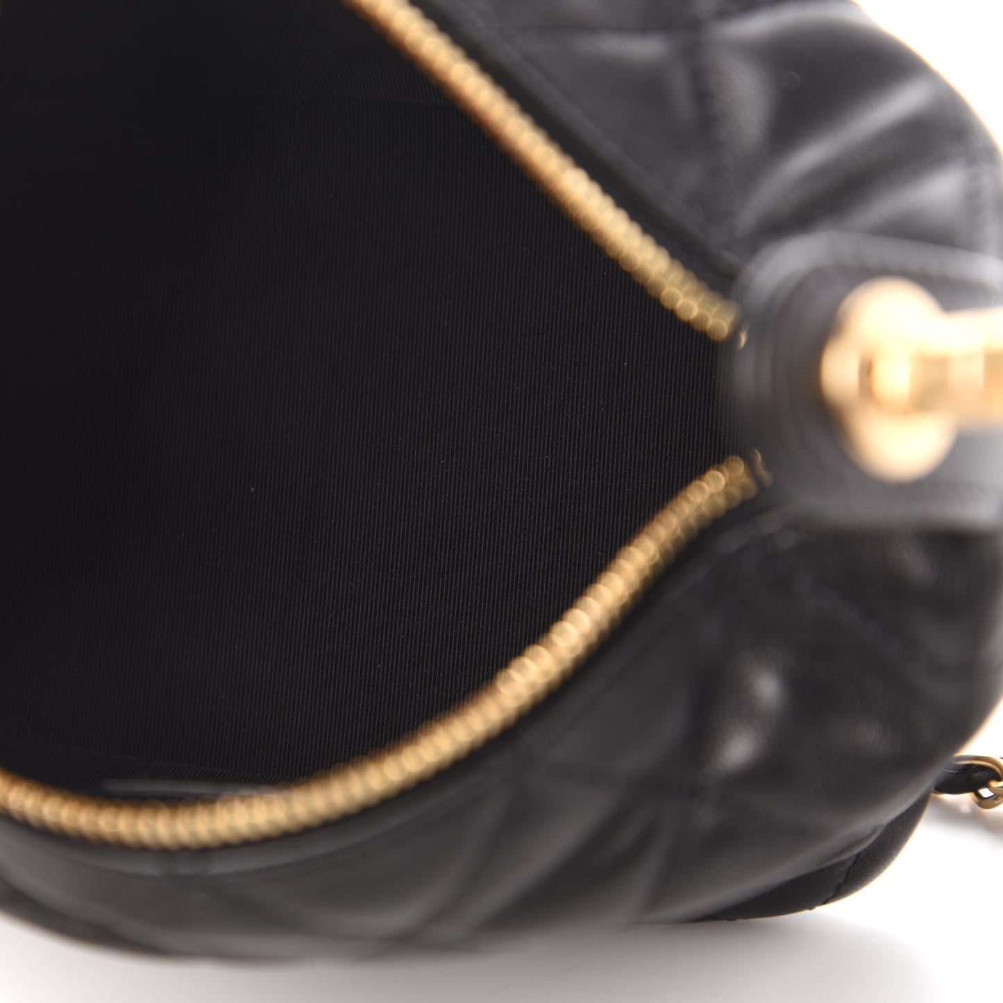 Lambskin Quilted Small Perfect Meeting Hobo Black